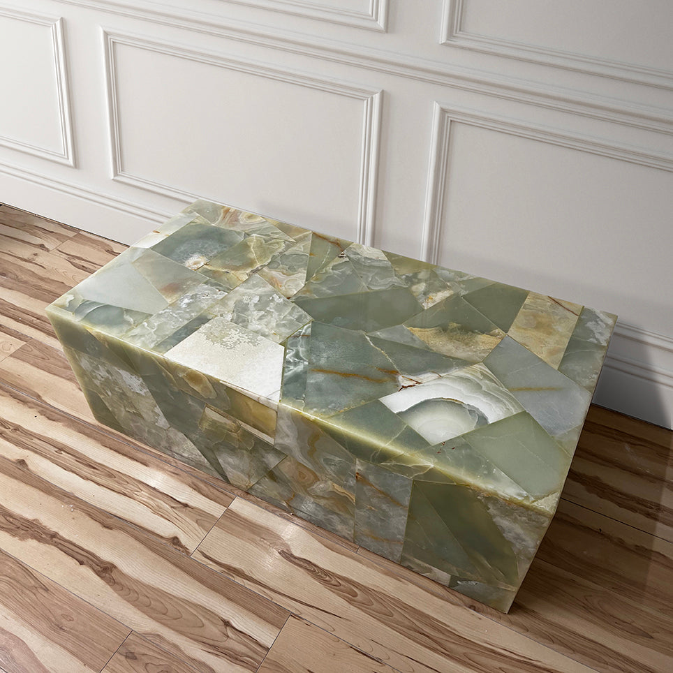 Green Onyx Patchwork coffee table