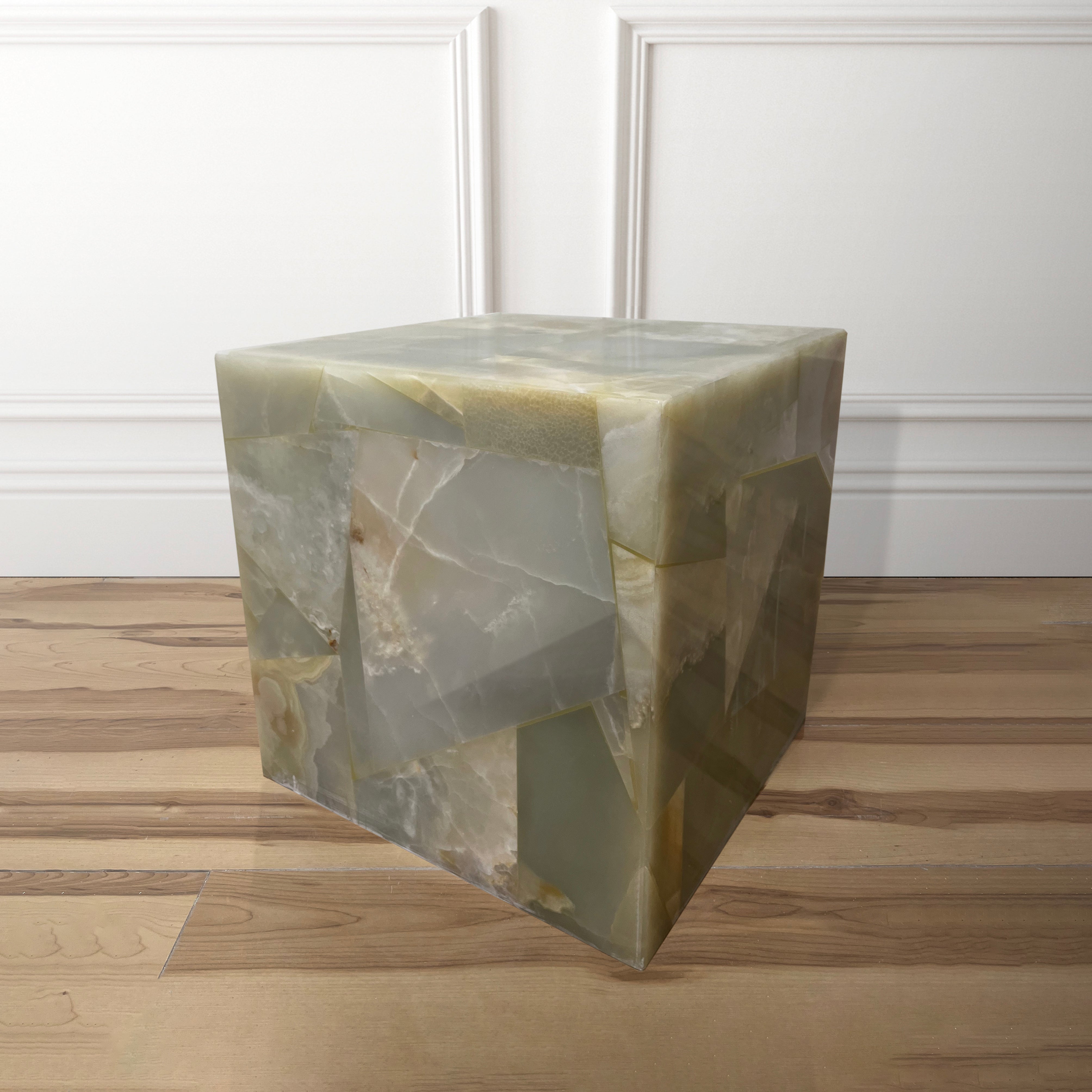 Patchwork Green Onyx cube