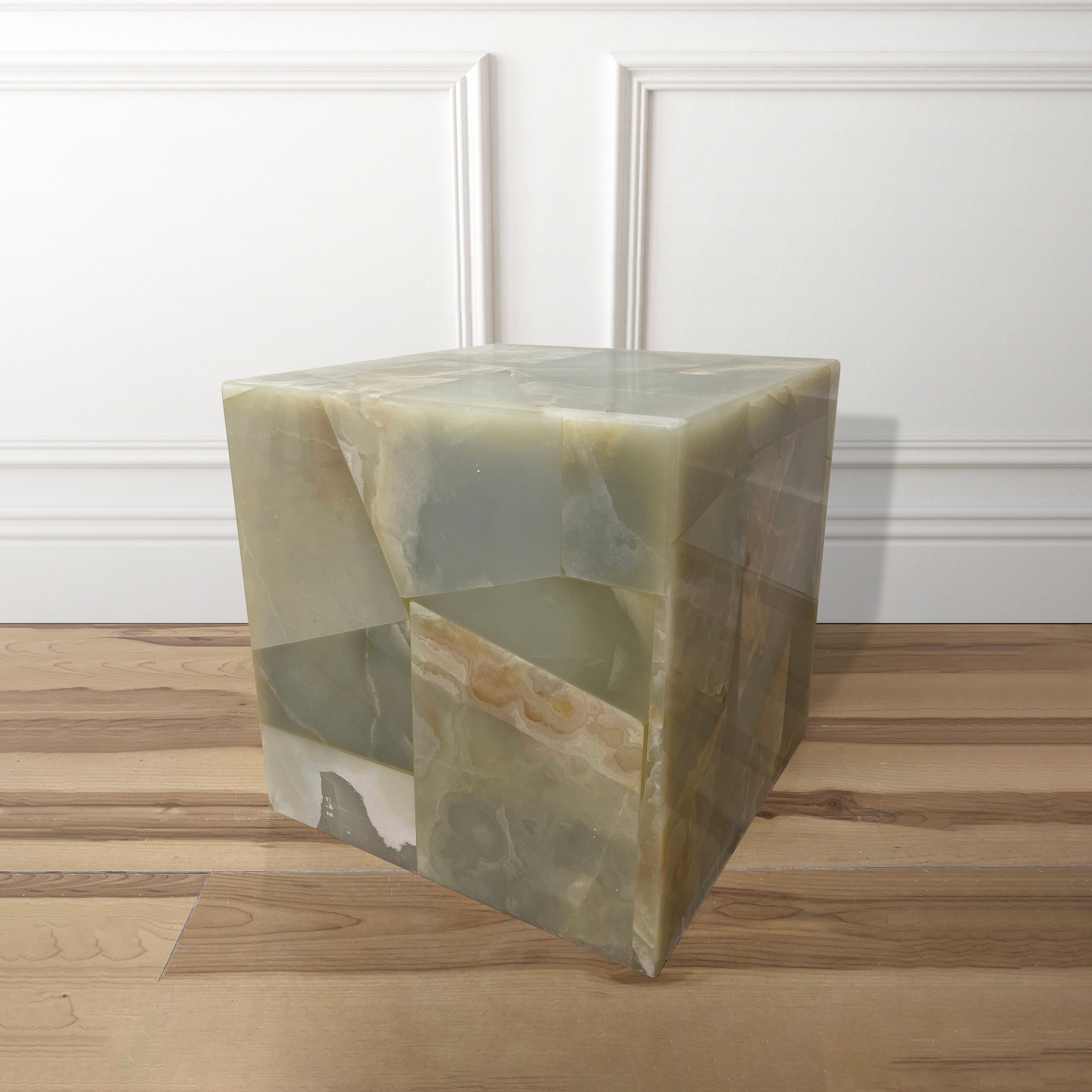Patchwork Green Onyx cube