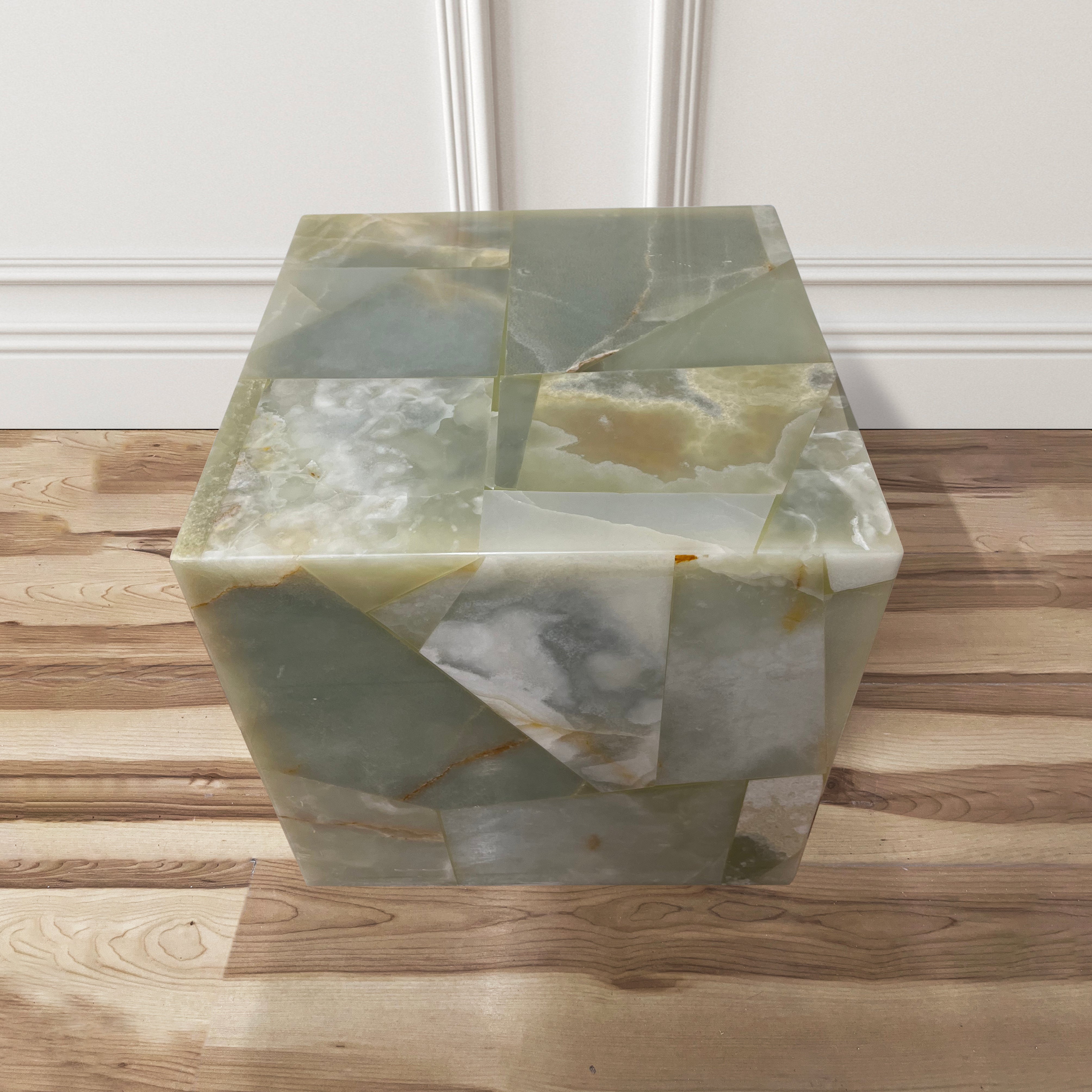 Patchwork Green Onyx cube